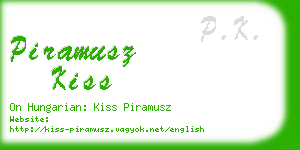 piramusz kiss business card